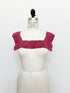 Dark Pink Cotton Applique Front and Back